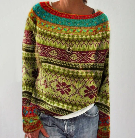 Street-Wave Retro Panna Pullover For Women Soft Lightweight Knit Flattering Fit Elegant Spring Look