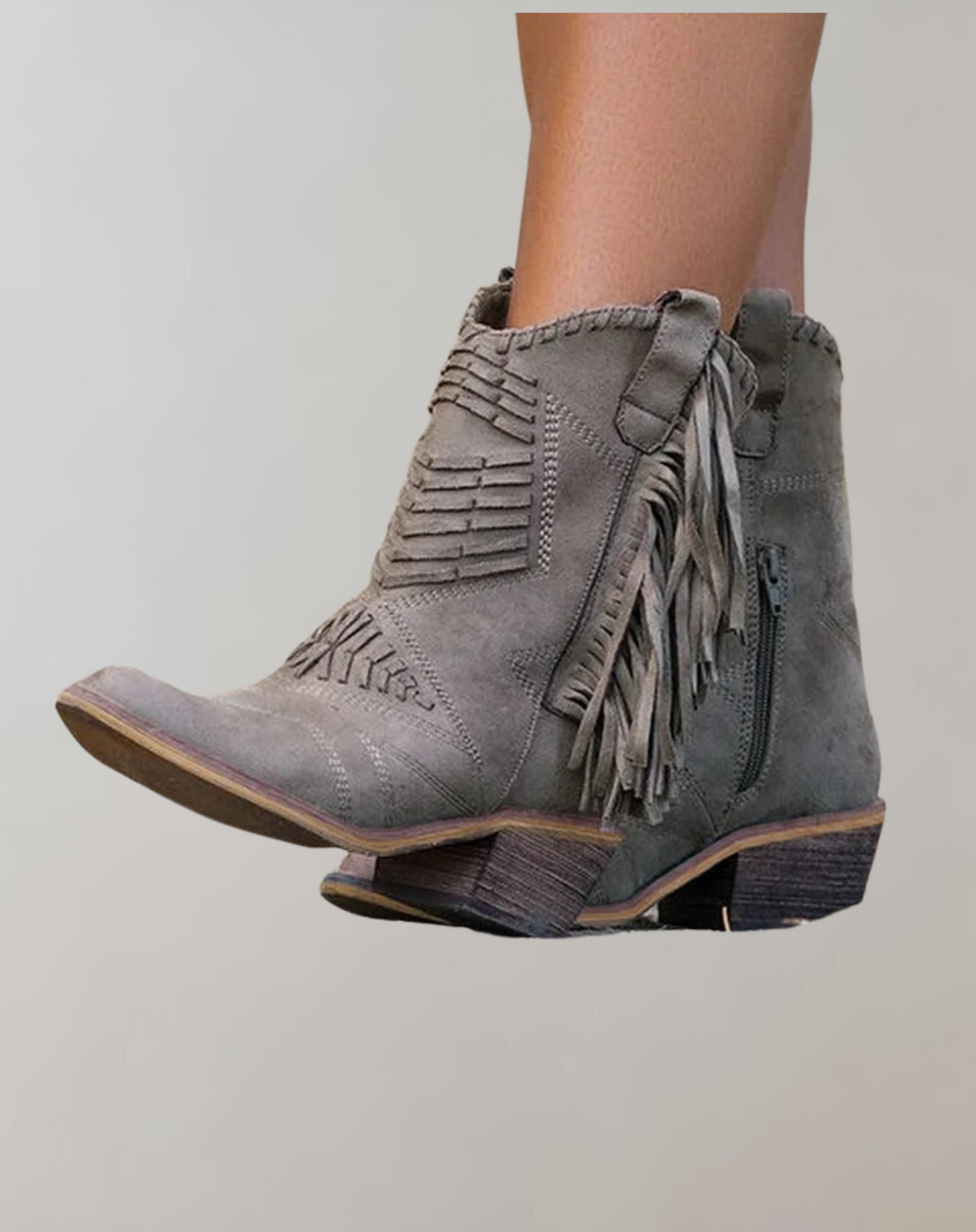 Street-wave Fringe Tassel Ankle Boots For Women - Comfortable Everyday Mid-Tube Style