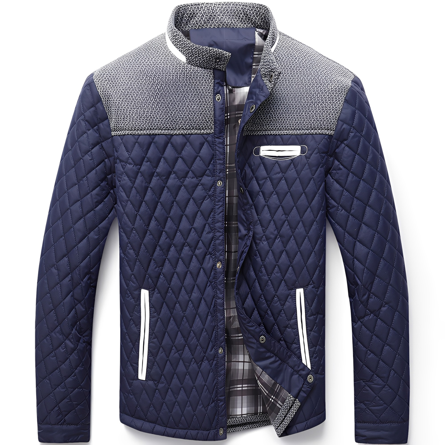 Street-Wave Quilted Jacket For Men Warmth Cushioned Comfort All Day Outdoor Wear
