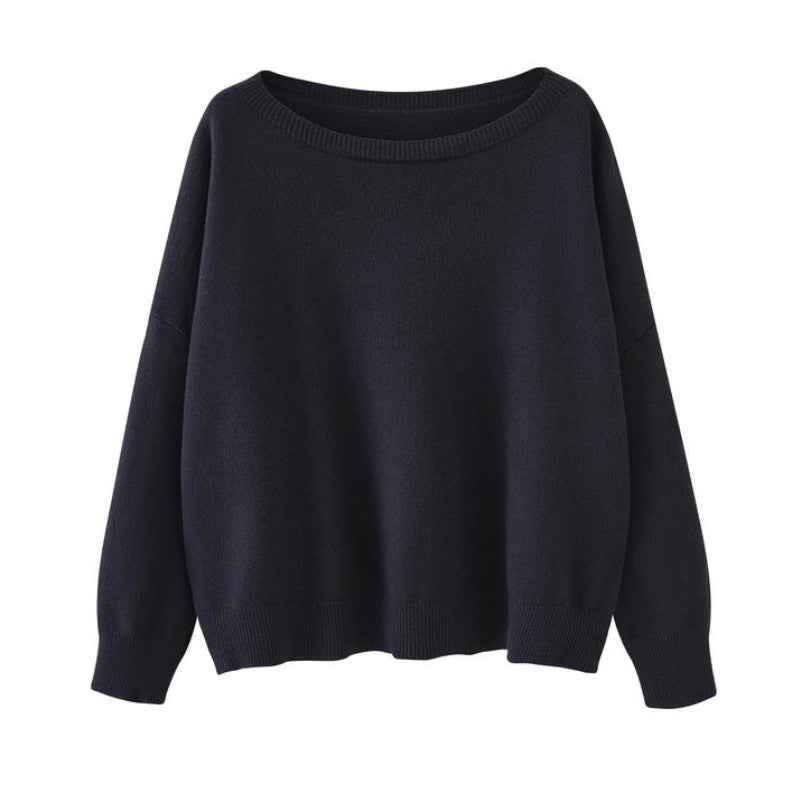 Street Wave Clara Soft Knit Round Neck Sweater Unisex Cozy Warmth