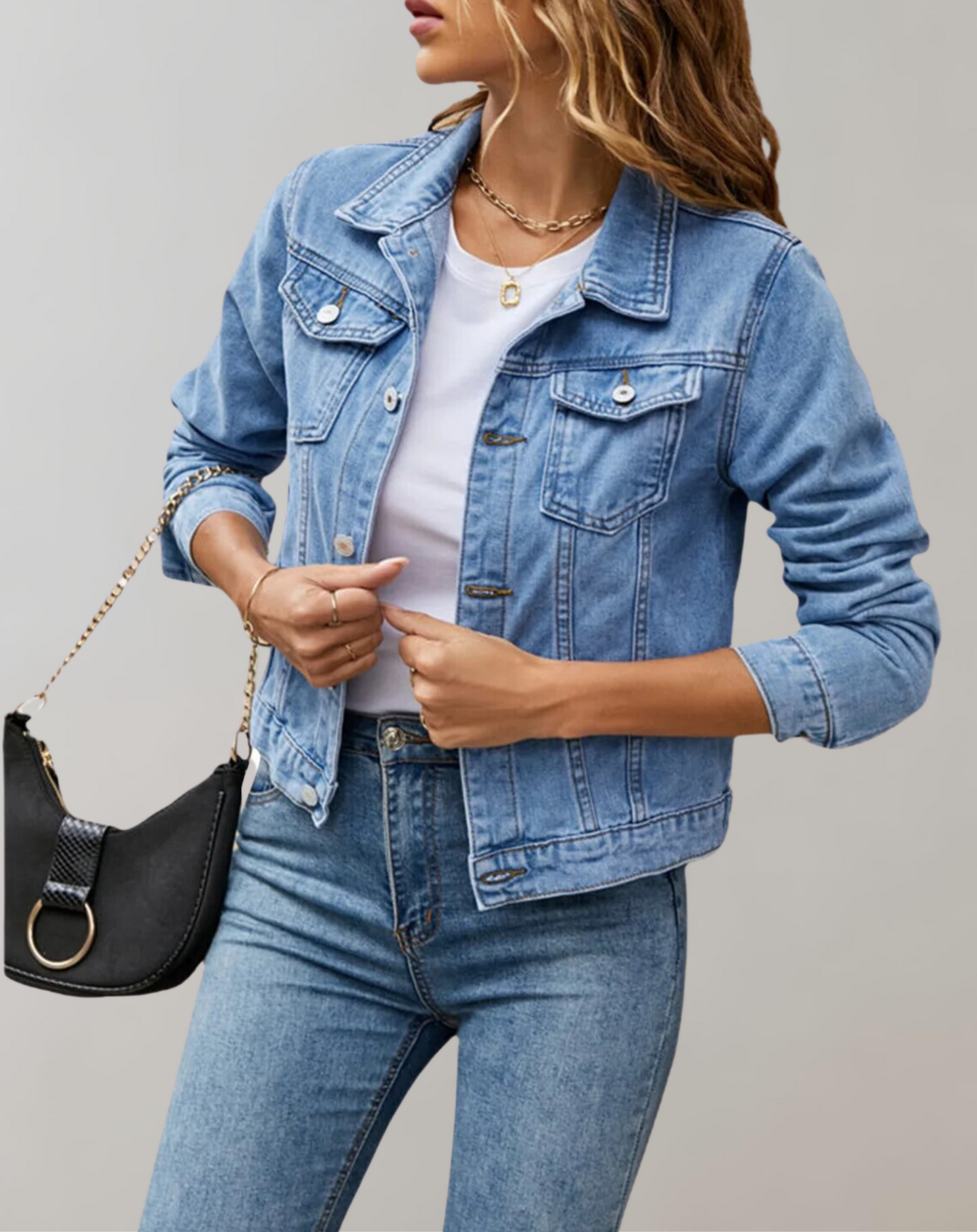 Street Wave Red Denim Jacket With Lapel Collar For Women Breathable Comfort Everyday Chic