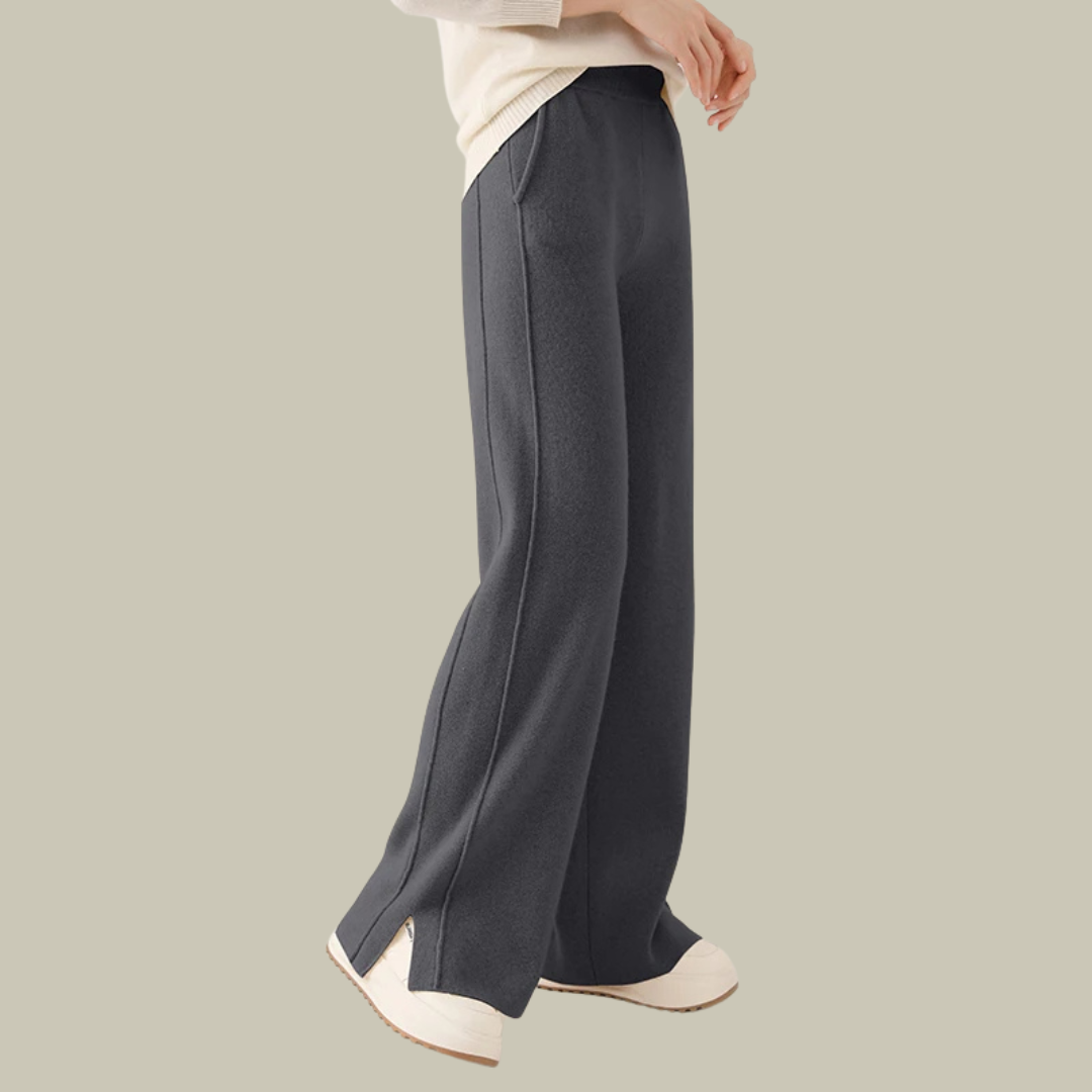 Street Wave Jasmine Women High Waist Wool Trousers Elegant Timeless