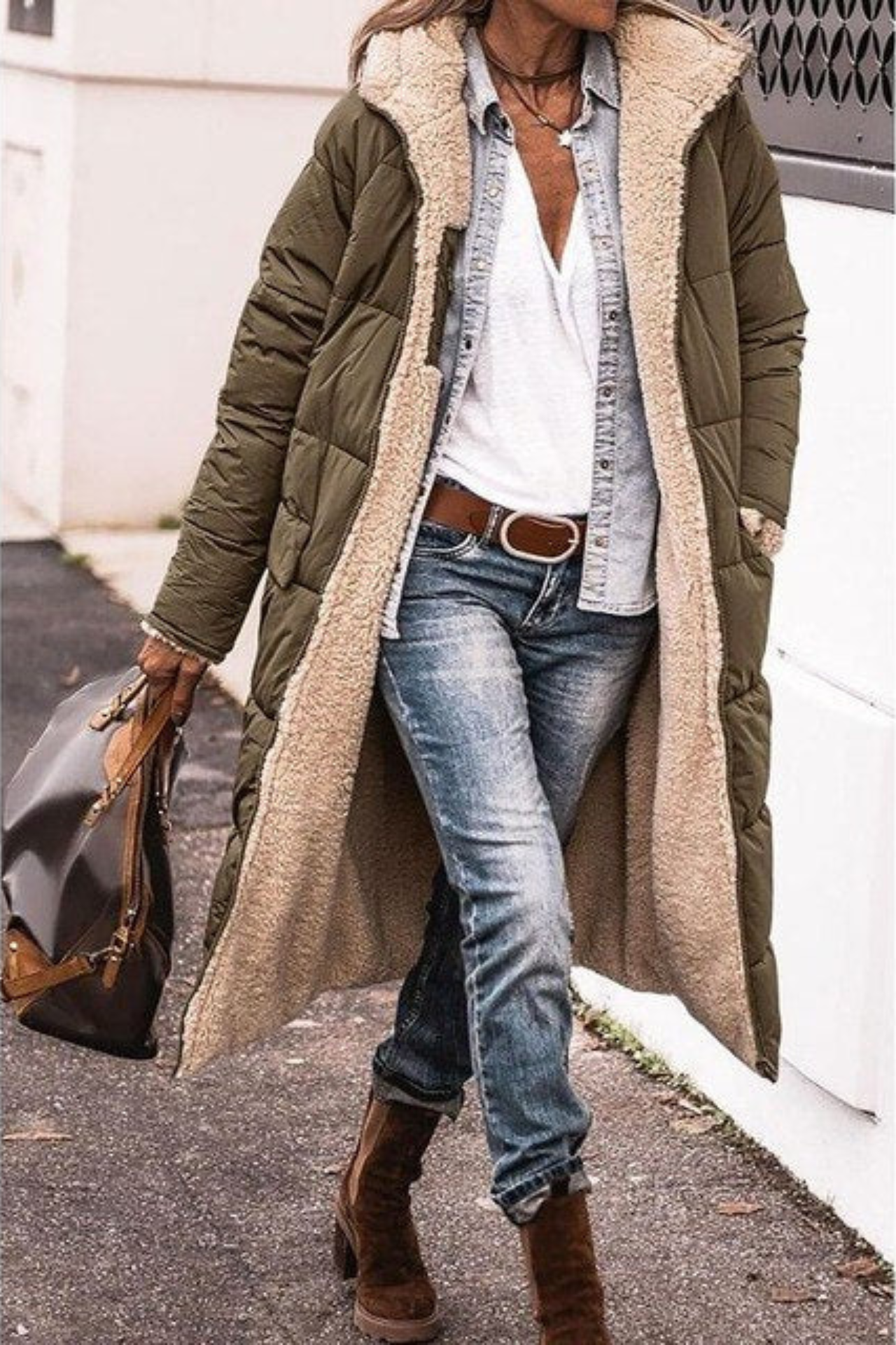 Street Wave Reversible Womens Winter Coat With TwoInOne Design For Modern Women Cozy Chic Versatile