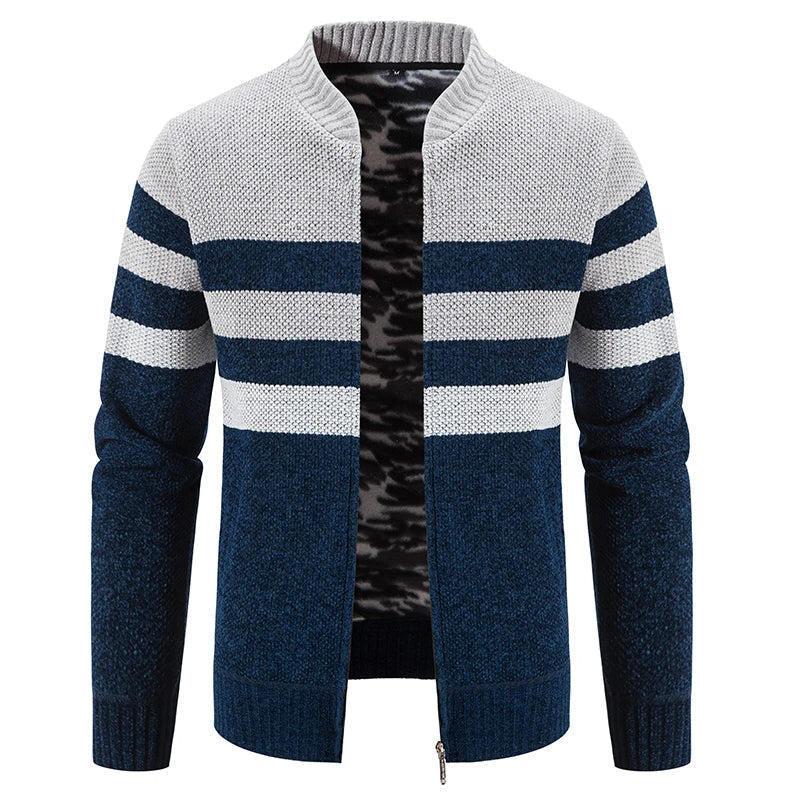 Street Wave CosyZip Vest For Men Cozy Striped Zip Vest With Autumn Warmth And Modern Baseball Style