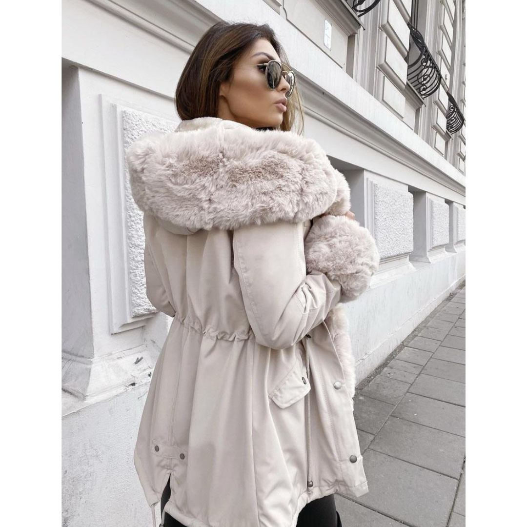 Street-Wave Hooded Winter Jacket For Women Windproof And Water Resistant Warm Coat Versatile For Work And Casual