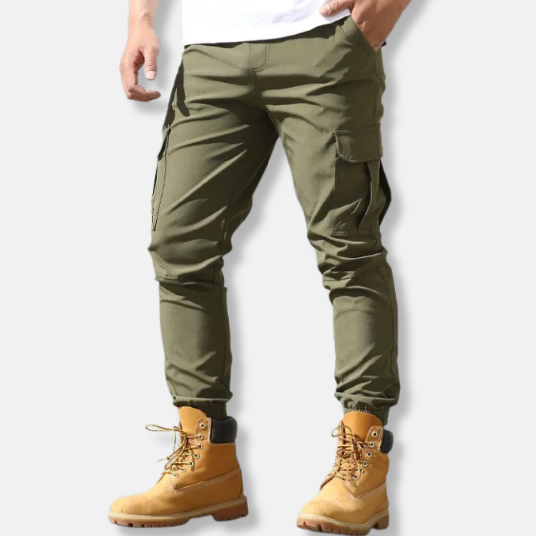 Mens Woven Stretch Cargo Jogger Pants StreetWave For Men Elastic Ankle Cuffs