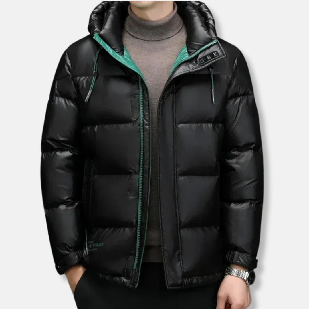 Street-Wave Men's Hooded Down Jacket Water Resistant Dependable Warmth Winter