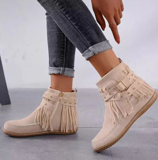 Street-Wave Suede Fringe Boots For Boho Fashion Lovers With All Day Comfort And Festival Ready Style