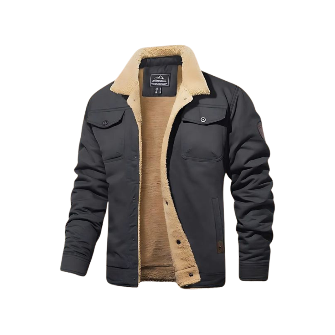 Street-Wave Warm Bomber Jacket With Fleece-Lined Interior For Cold Weather Comfort For Outdoors