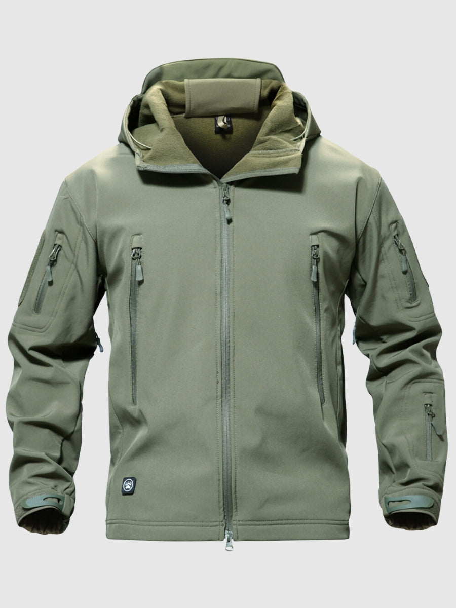 Street-Wave Water Repellent Polyester Jacket For Men With Durable Zipper Pockets