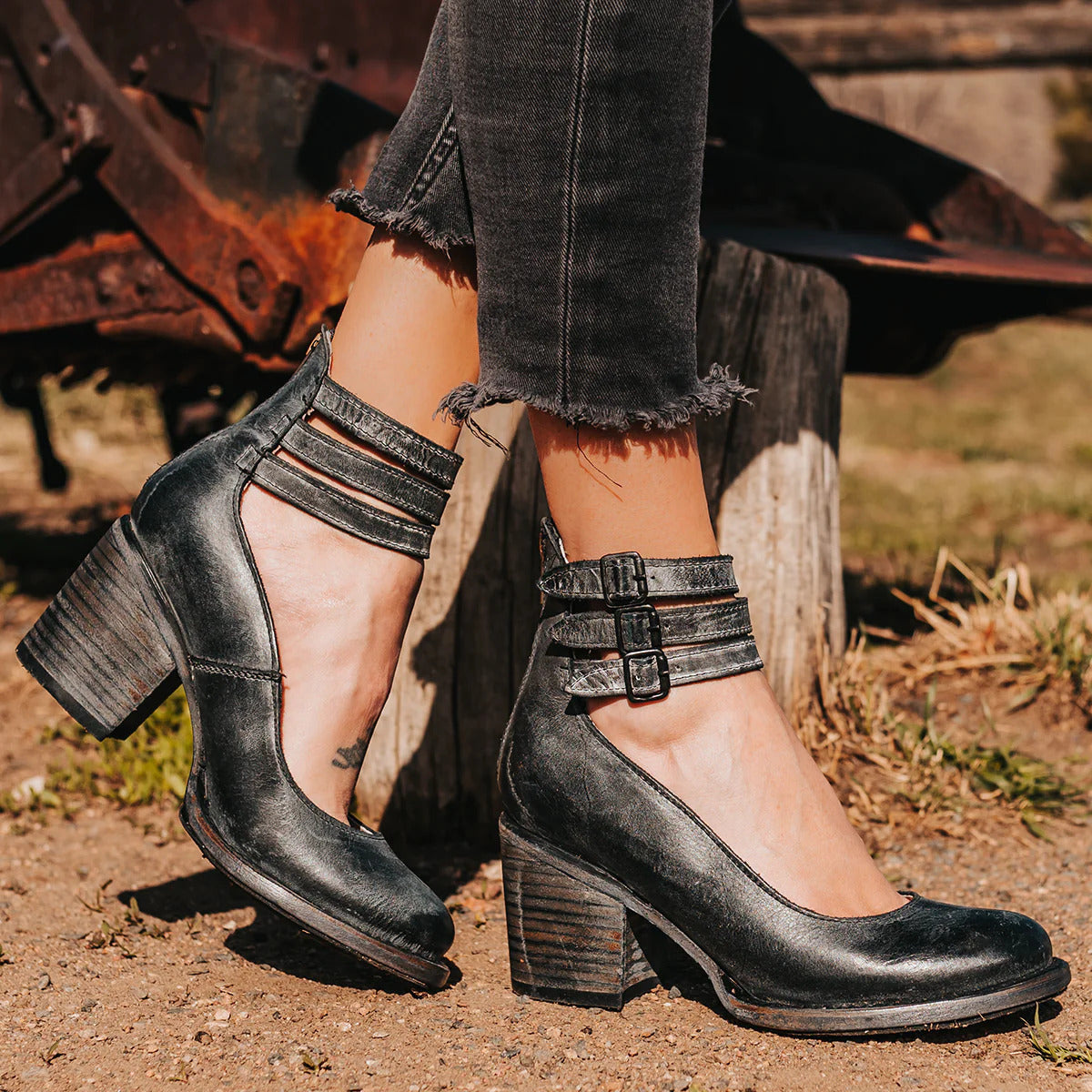 Street-Wave Leather Ankle Boots With Double Buckles For Women Elegant Yet Durable Style
