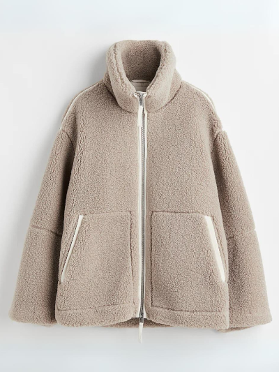Streetwave Oversized Sherpa Jacket For Women Ultra Cozy Warmth Soft Plush Exterior