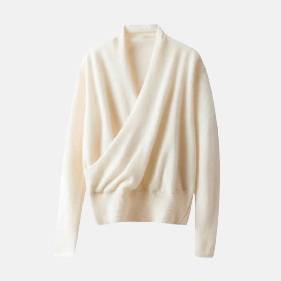 Nordisk-Flair Women's Wrap Sweater Cozy Soft Knit V-Neck Relaxed Fit