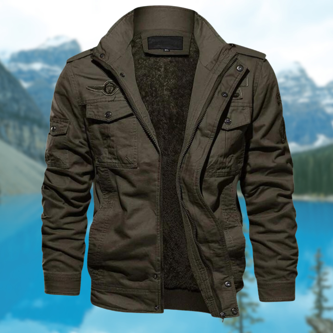 Street Wave Bomber Jacket Unisex Warm Fleece Lined Lightweight For Outdoor Winter Activities