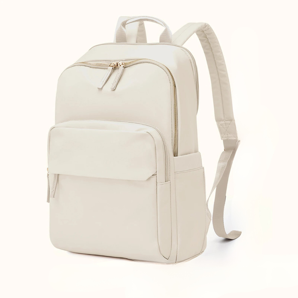 Street-Wave Cambridge Court Backpack - Water-Resistant With Laptop Compartment And Gold Tone Hardware