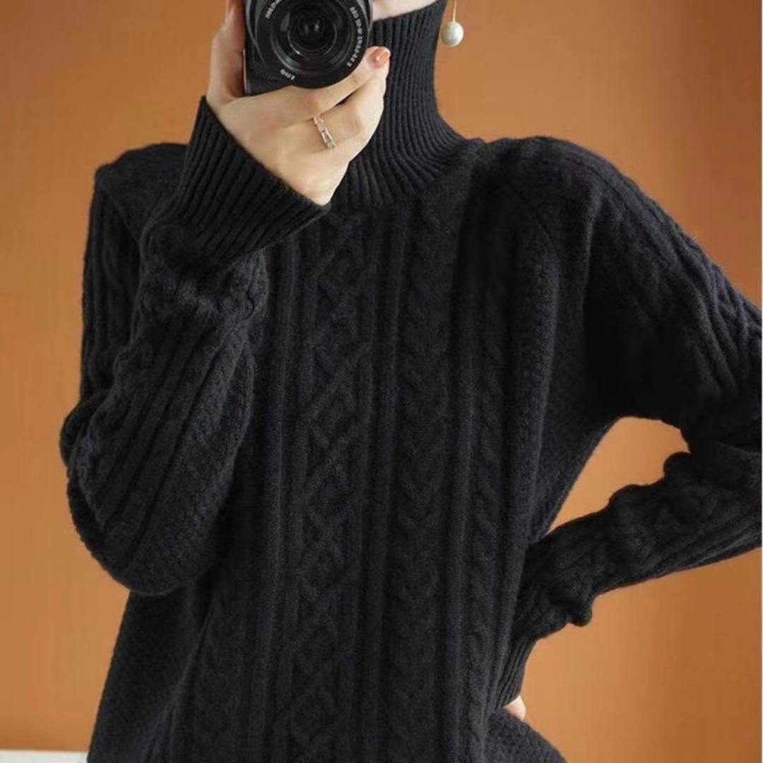 Street-Wave Womens Cozy Knit Pullover Turtleneck Luxurious Warmth And Timeless Style