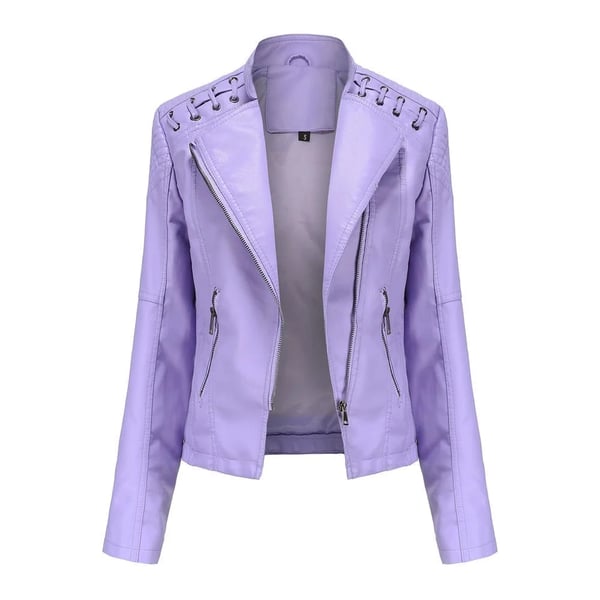 Street-wave Women's Leather Biker Jacket Premium Comfort Fit Durable Zippers Chic Casual