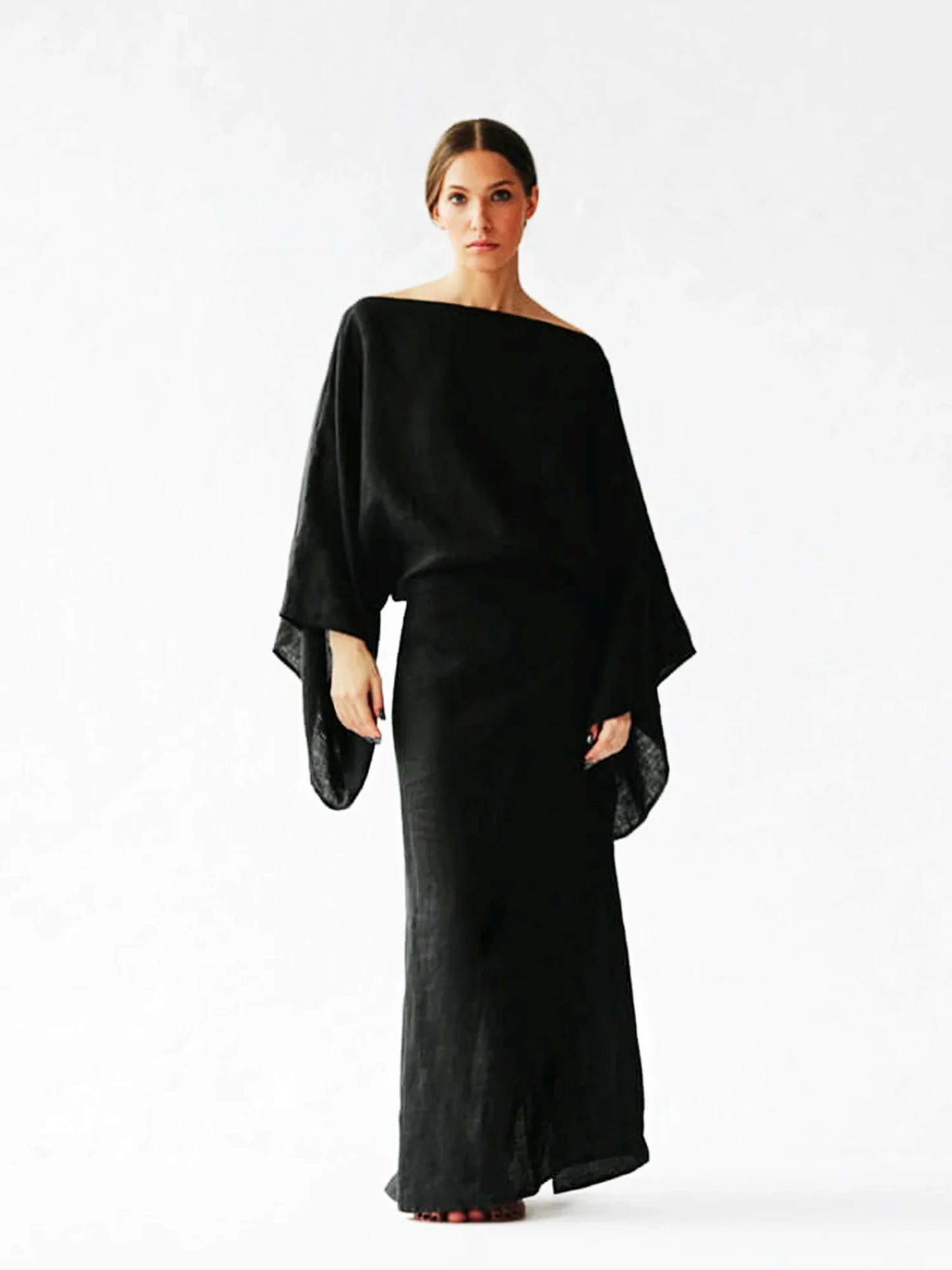 Street Wave Gianna Kimono Midi Dress For Petite Women Flowing Silhouette