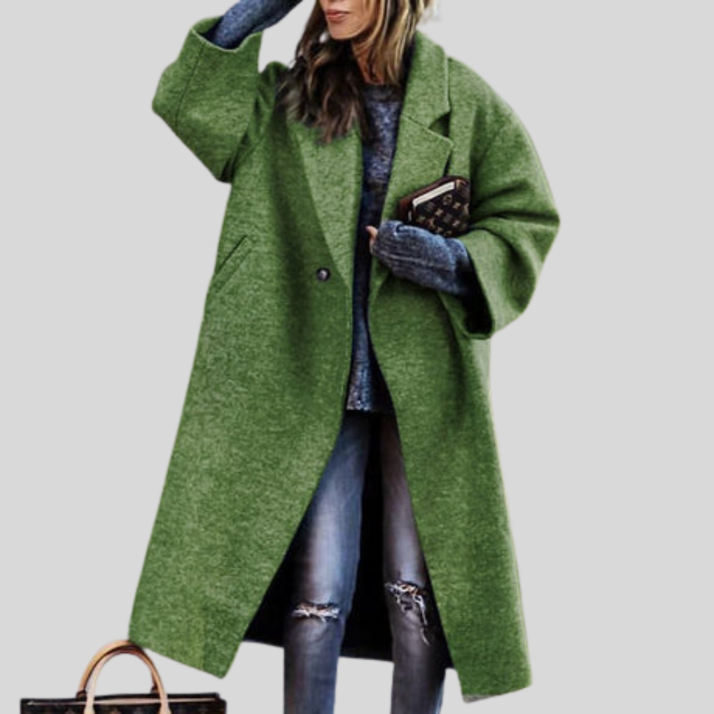 Streetwave Karlina Long Winter Coat For Women Warm Insulated Layering Piece With Stand Collar