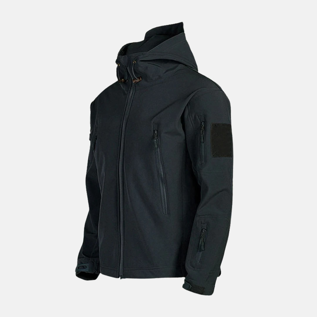 Street-Wave Men's Jacket Stretch Blend With Relaxed Fit Stand Up Collar And Adjustable Hood Winter Outerwear