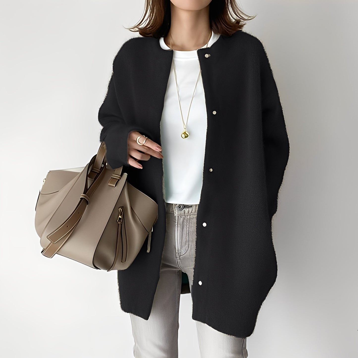 Street Wave Cardigan For Women Loose Fit Cotton Knit Soft Comfortable Everyday Wear