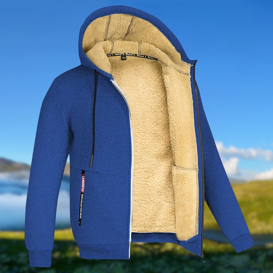 Street-wave Mens Hoodie With Modern Design Insulated Fleece Lining For Cold Weather
