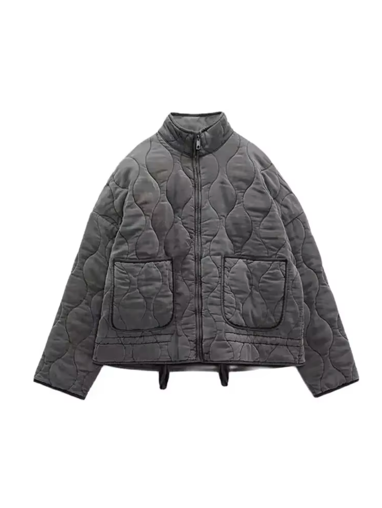 Street-Wave Quilted Cotton Jacket For Women With Vintage Street Style And Cozy Warmth