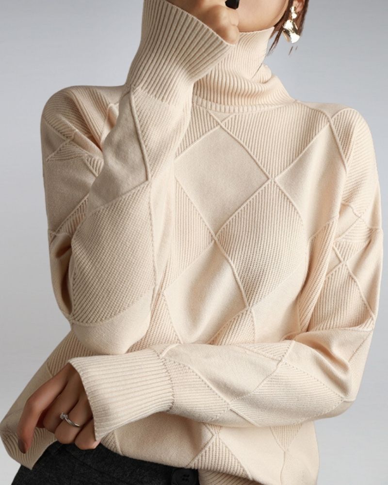 Street-Wave Womens Turtleneck Sweater Ultra Soft Knit For Everyday Elegance And All Day Comfort