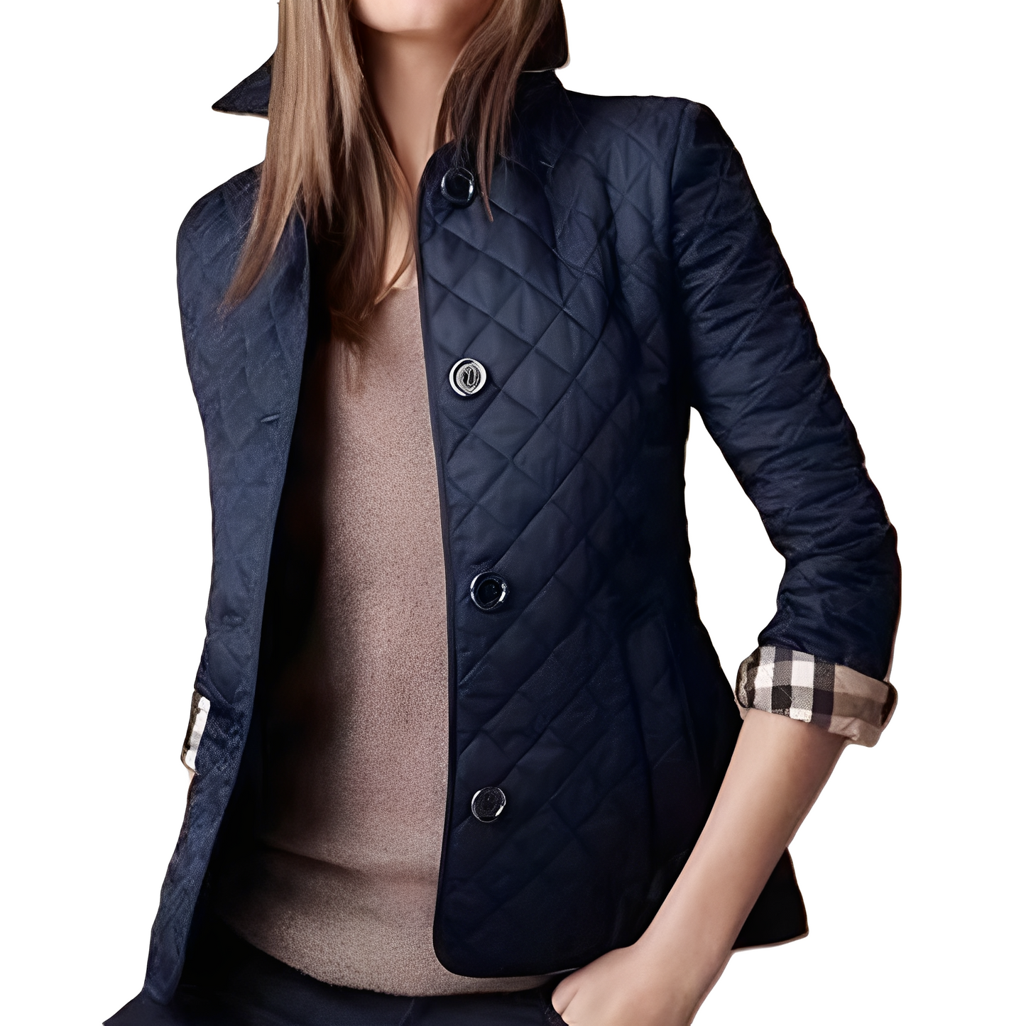 Street-wave Silk Soft Quilted Jacket For Women Warm Tailored Fit Breathable Cotton Blend