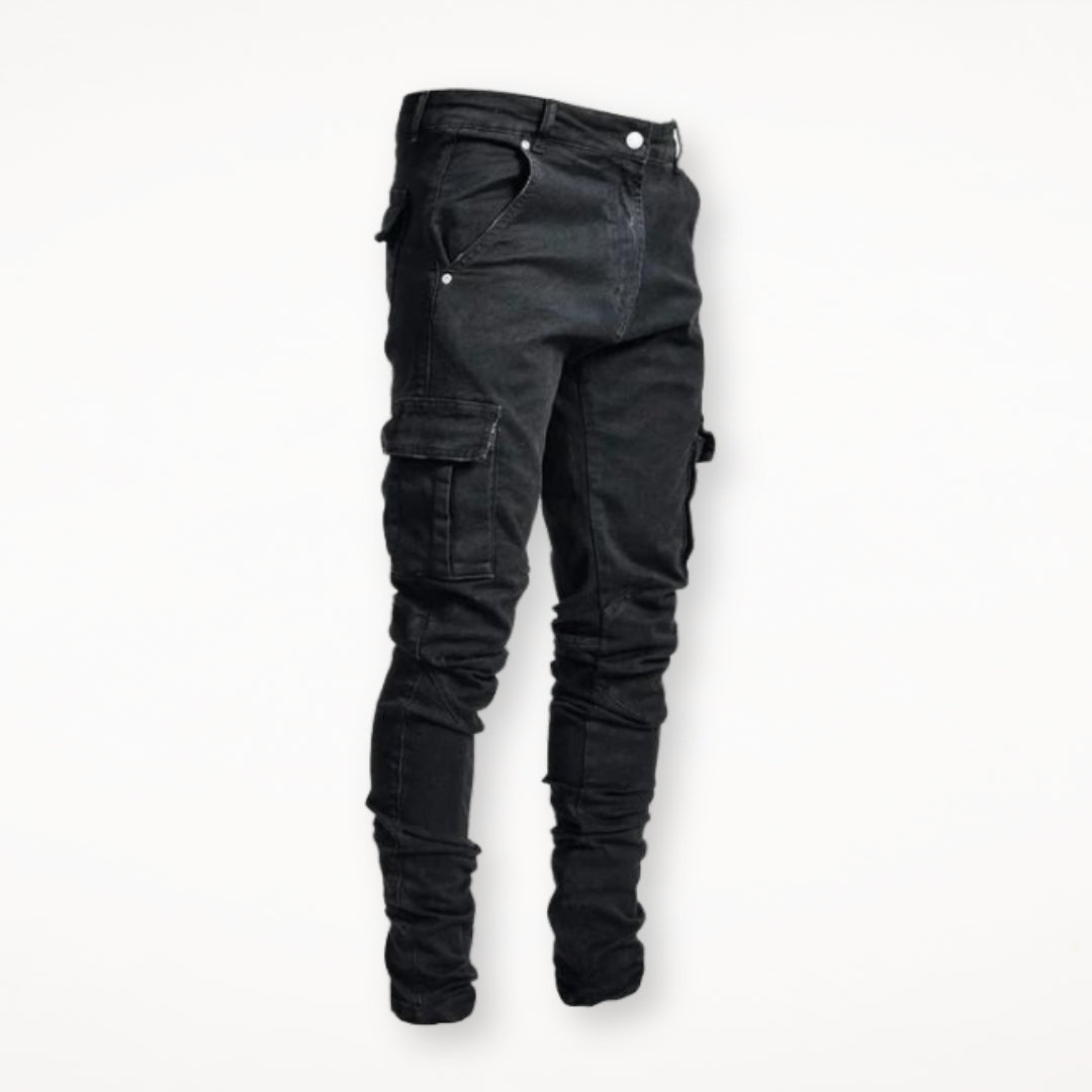 Denim Cargo Pants For Men HerrenOase Rugged Functional Cargo Jeans With Ample Pockets For Urban Adventurers