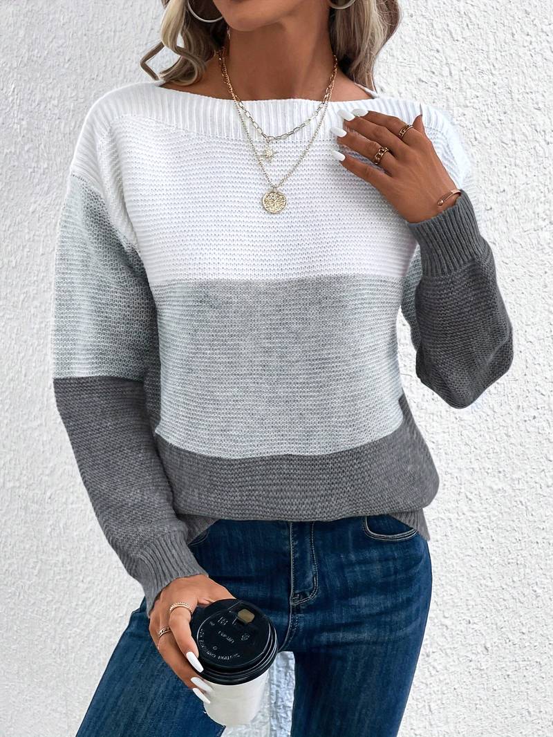 Streetwave Lyra Womens Crew Neck Knit Sweater Cozy Versatile Everyday Pullover For Modern Wardrobe
