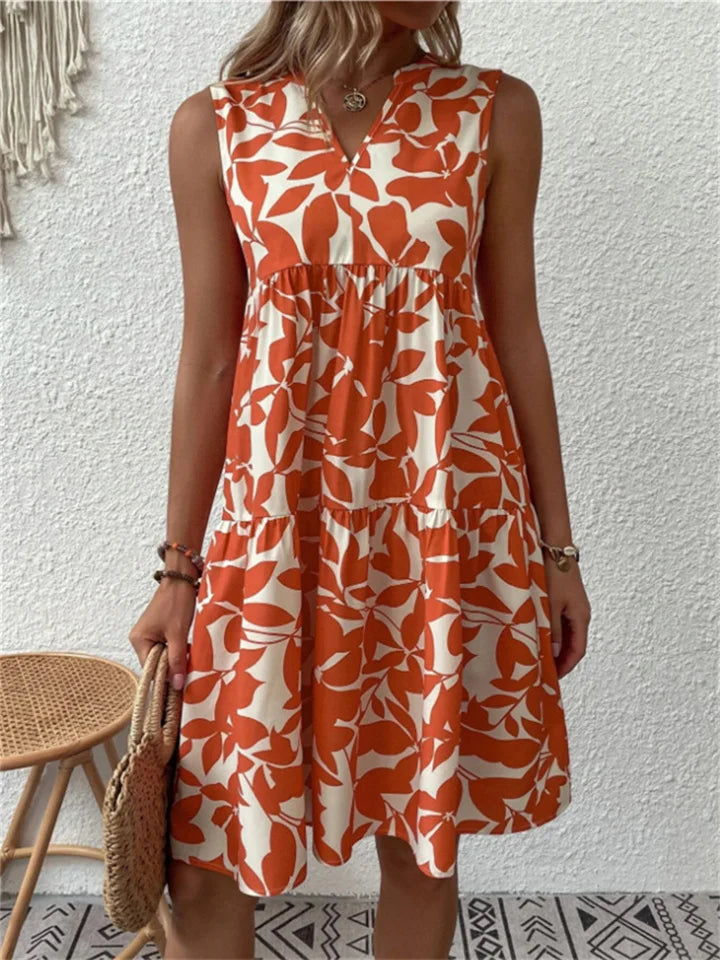 Women's Flowy Dress with Adjustable Straps and Lightweight Fabric