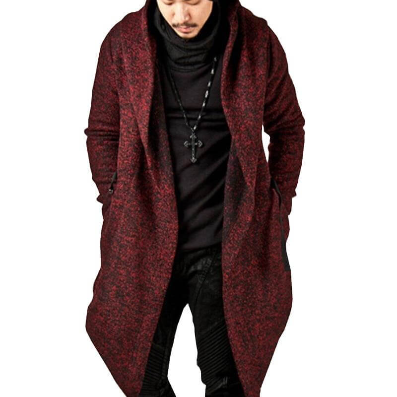 Street-Wave Mens Hoodie Jacket With Irregular Hem For Urban Outdoor Comfort And Style