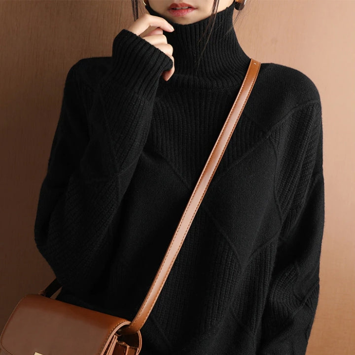 Street-Wave Natalie Cozy Oversized Ribbed Knit Sweater For Women