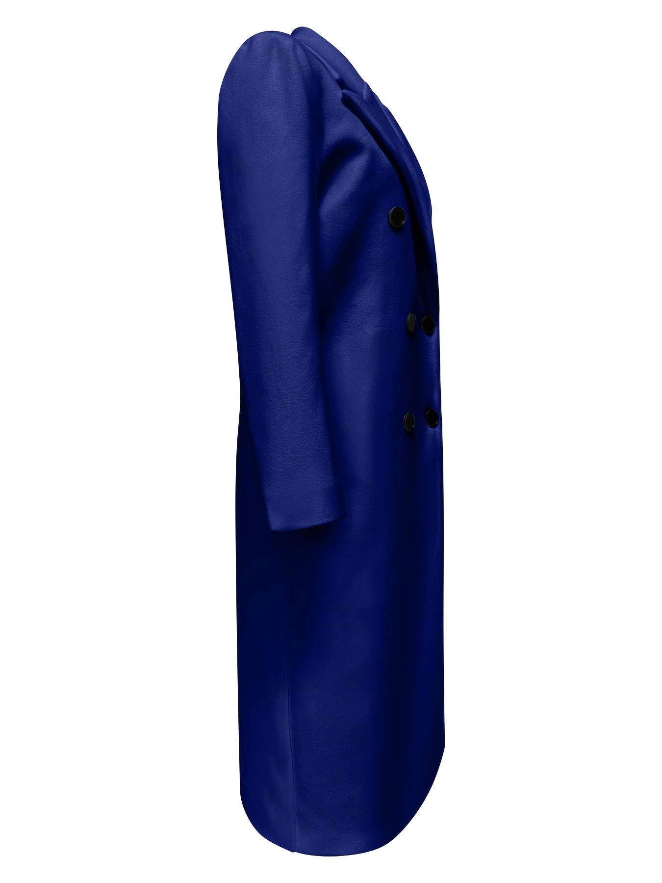 Double Breasted Coat With Lapel Collar Leydora For Women Warm Elegant Winter Outerwear