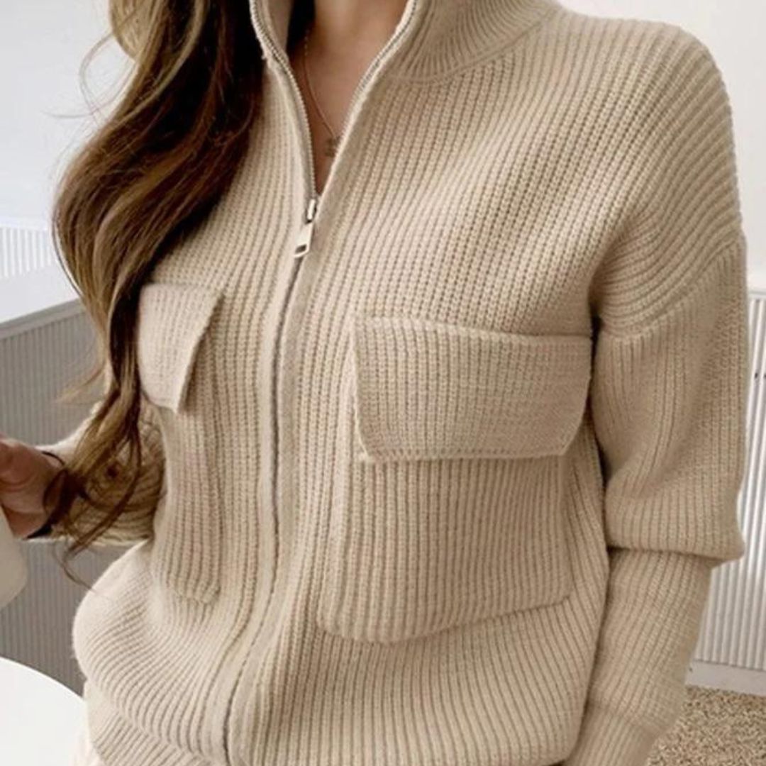 Street-wave | Strickpullover mit Reißverschluss und Taschen für den Alltaggebrauch - Street-wave