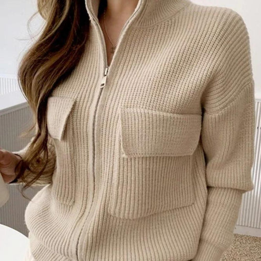 Street-wave | Strickpullover mit Reißverschluss und Taschen für den Alltaggebrauch - Street-wave