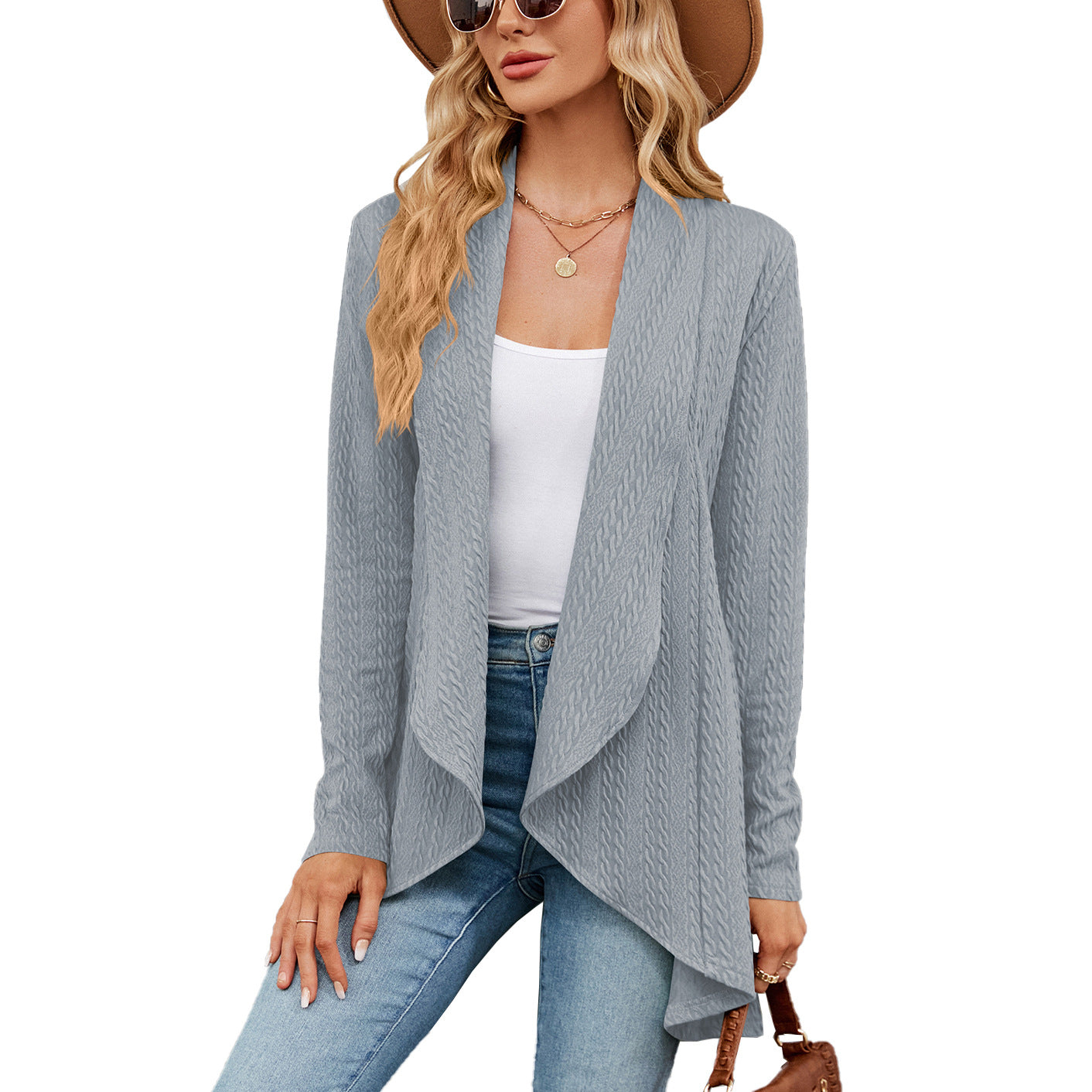 Streetwave Women's Waterfall Open Front Cardigan Knit Layer For Effortless Chic All Day Comfort