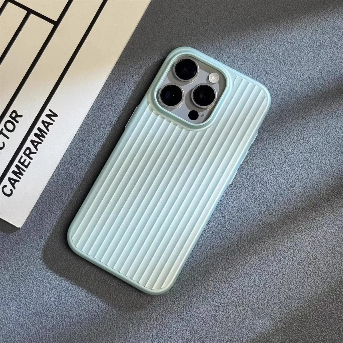 Street-Wave Ribbed Metallic Phone Case - Minimalist Rugged Defense With Superior Grip