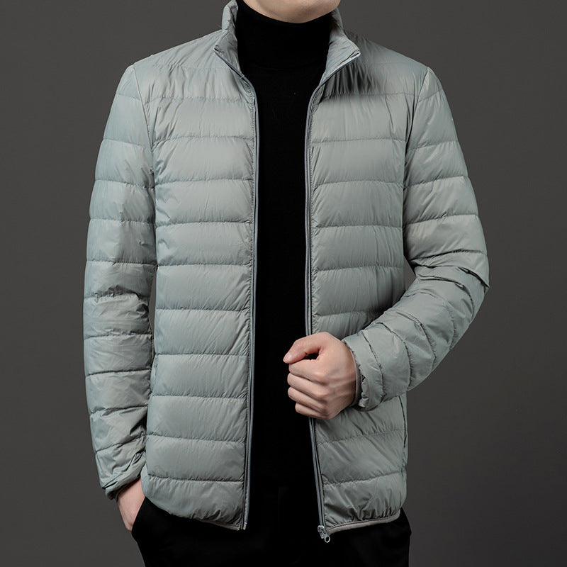 Street Wave Lightweight Puffer Jacket For Men With Front Zip Insulated Warmth For Everyday Urban Wear