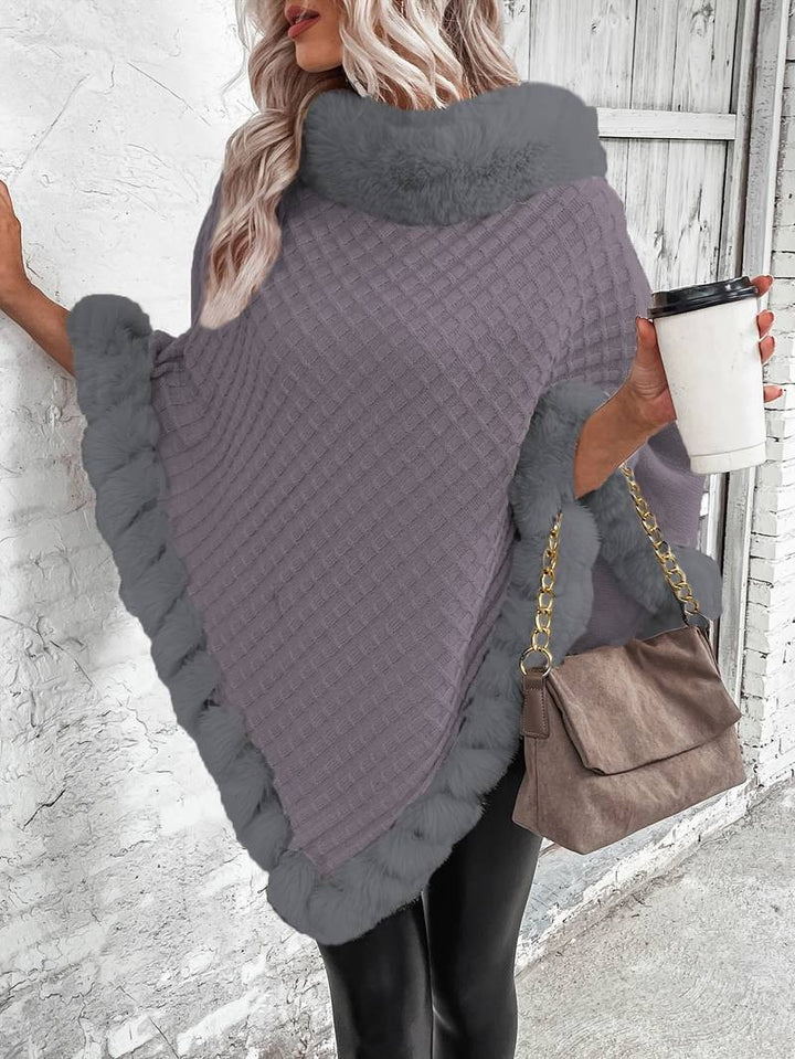 Mabel Elegant Pullover Streetwave For Women Ultra Soft Warm Poncho Sweater For Fall Winter Formal And Everyday
