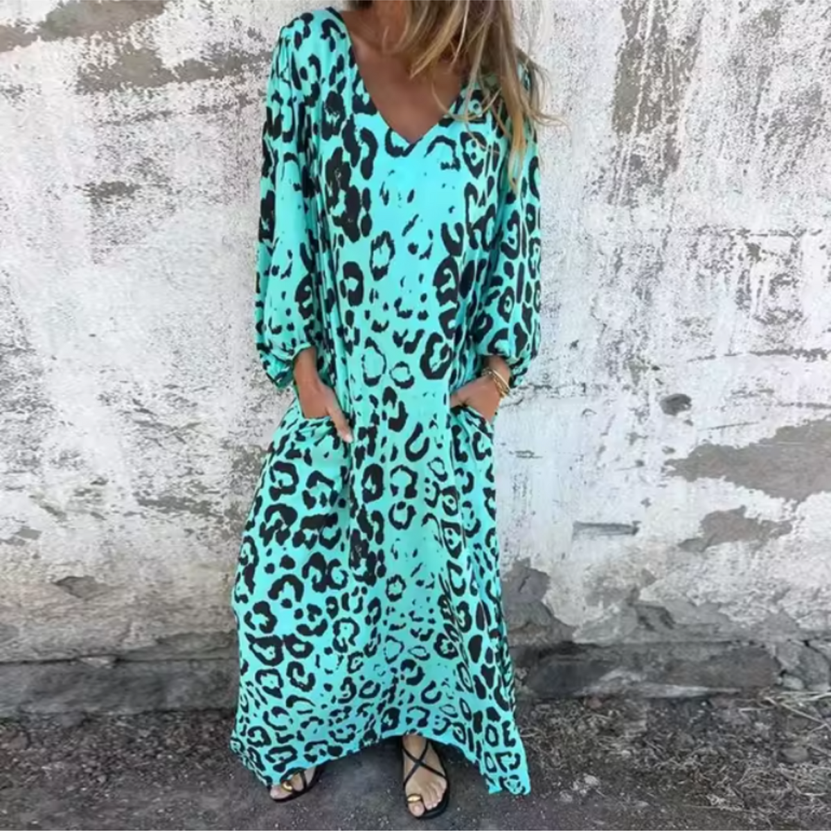 Women's Spring Dress with Flowing Design and Lightweight Fabric
