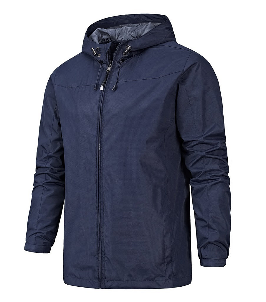 Street-Wave Waterproof Windproof Hooded Jacket For Outdoor Enthusiasts All Weather Protection
