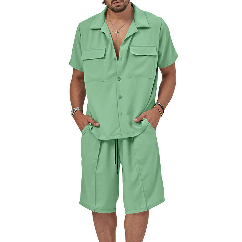 Street-wave Two-Piece Outfit for Men Casual Elegant Set