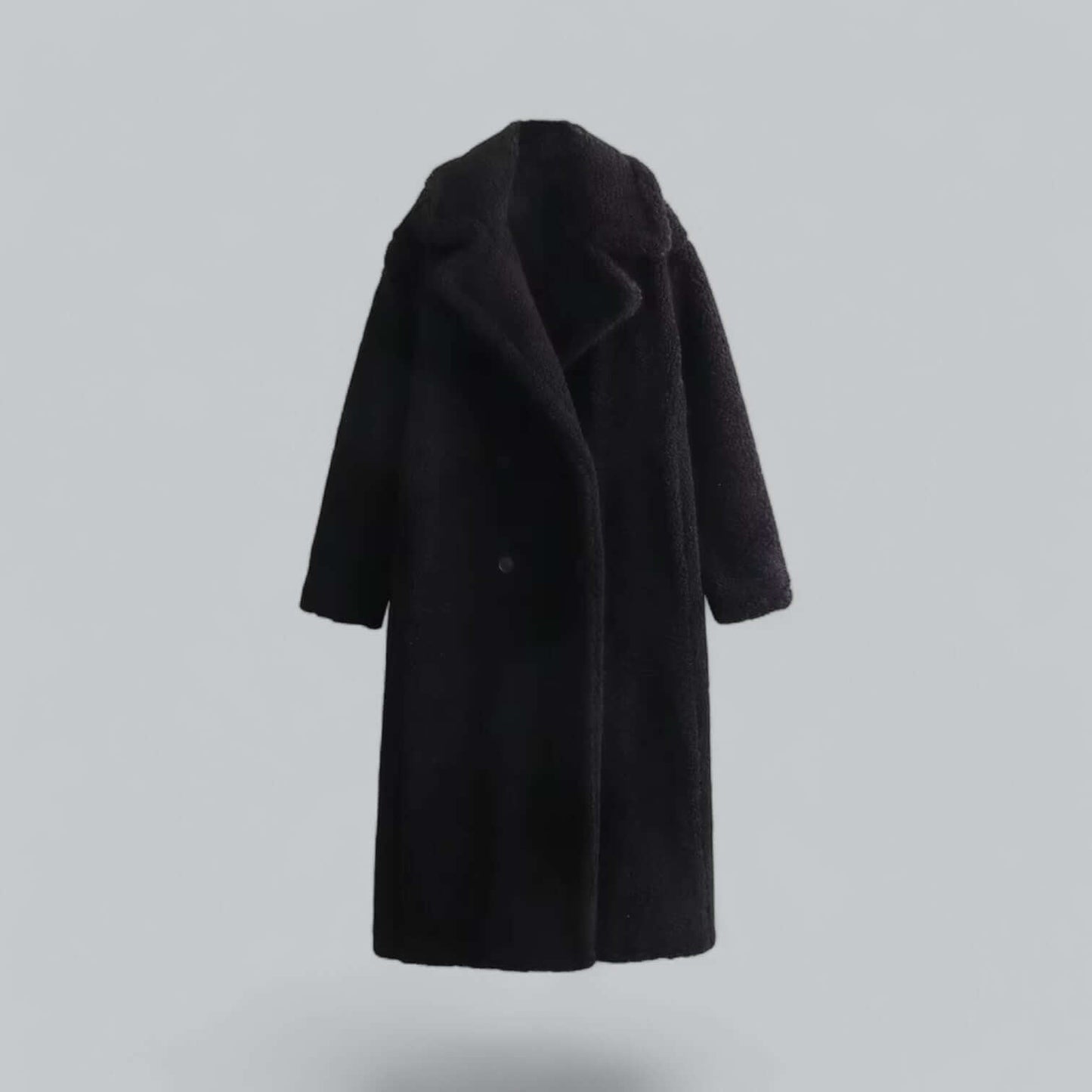 Street-wave Teddy Coat For Women Long Faux Fur Jacket Cozy Warm Luxury Outerwear