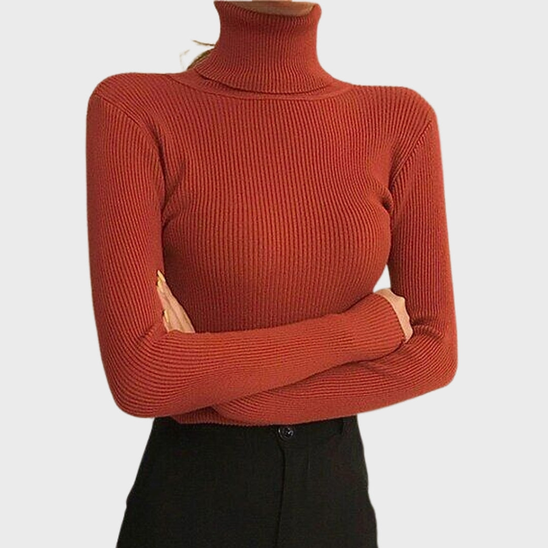 Street-Wave Cashmere Rollneck Sweater For Autumn Women Luxuriously Cozy Turtleneck