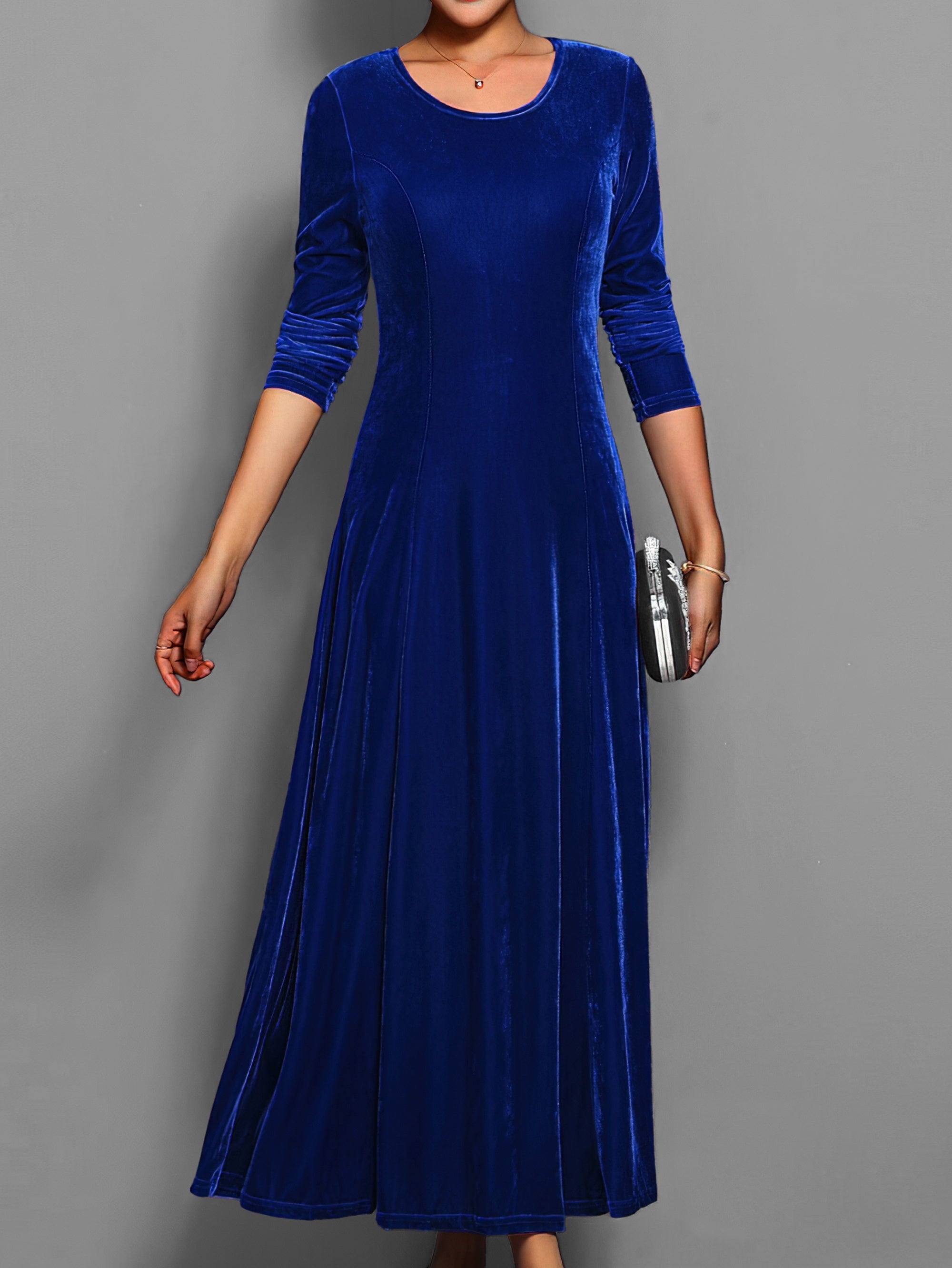 Alice Lux Velvet Long Sleeve Formal Dress For Women Street Wave
