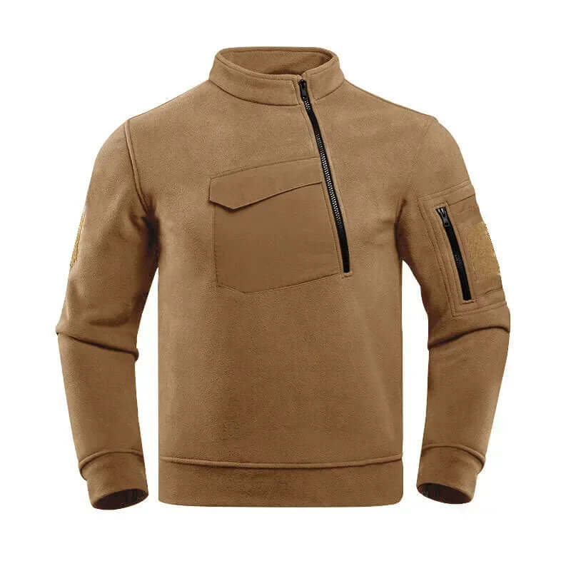 Street-wave Tactical Fleece Jacket For Men With Rugged Warmth And Mobility For Outdoor Adventurers