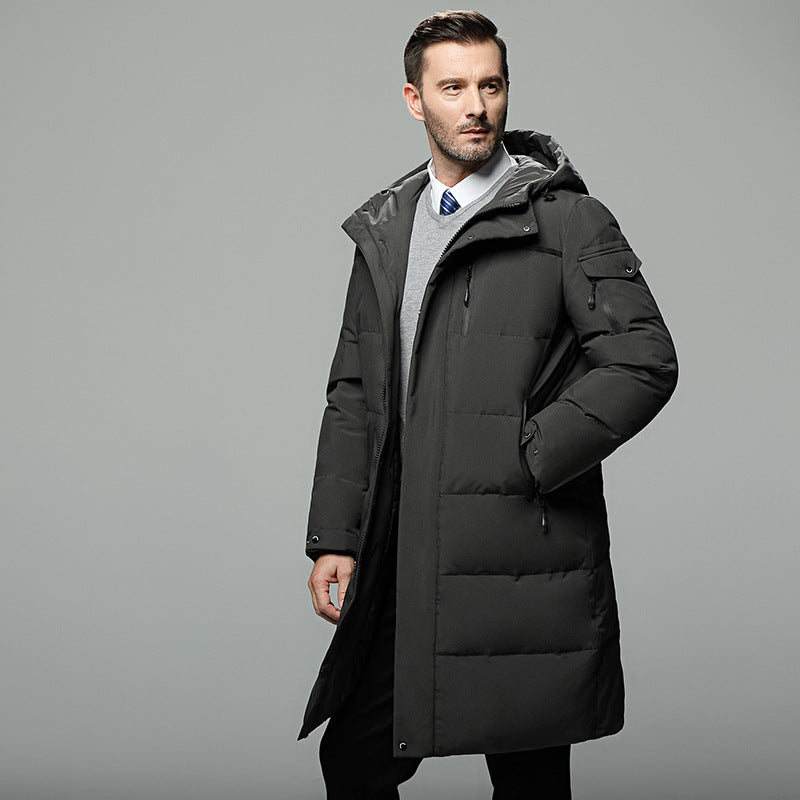 Street-Wave Insulated Mens Jacket With Removable Hood For Urban Professionals Premium Warmth