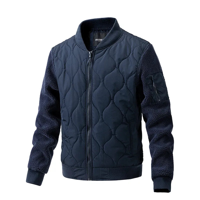 Street-Wave Men's Quilted Winter Jacket With Zip Closure For Cold Weather, Warmth, Durable Insulation And Style